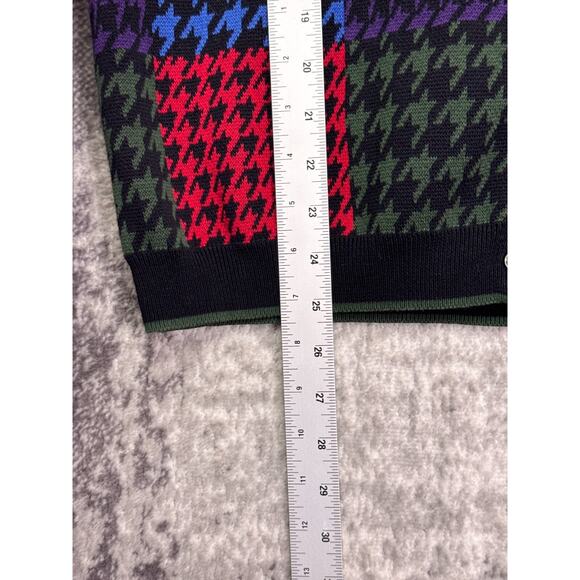 Teddy Fresh Sweater 2XL Womens Houndstooth Knit Long Sleeve Cardigan - Picture 6 of 8